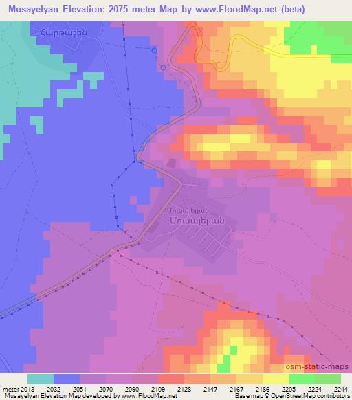 Musayelyan,Armenia Elevation Map