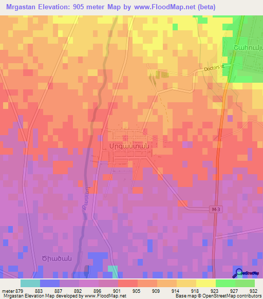 Mrgastan,Armenia Elevation Map