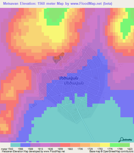 Metsavan,Armenia Elevation Map