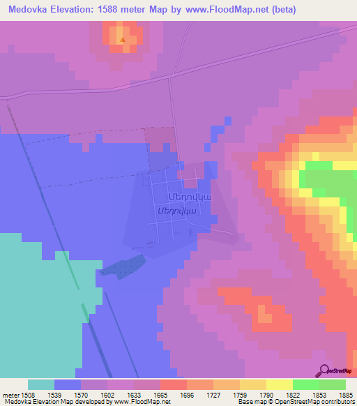 Medovka,Armenia Elevation Map