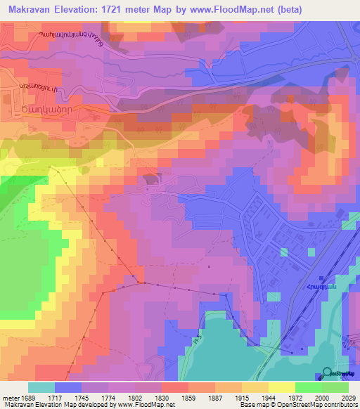 Makravan,Armenia Elevation Map