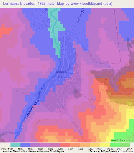 Lerrnapat,Armenia Elevation Map