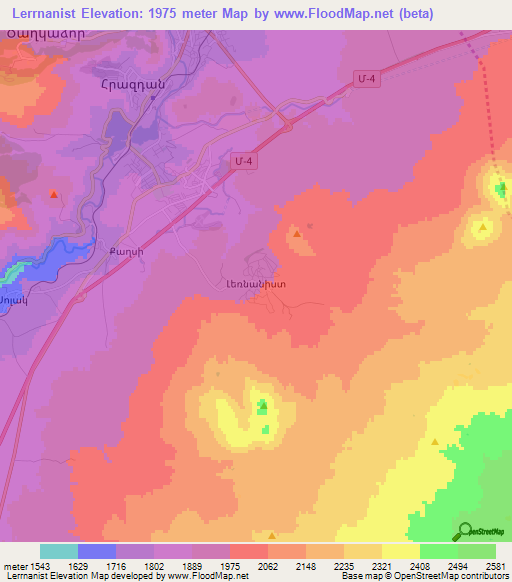 Lerrnanist,Armenia Elevation Map