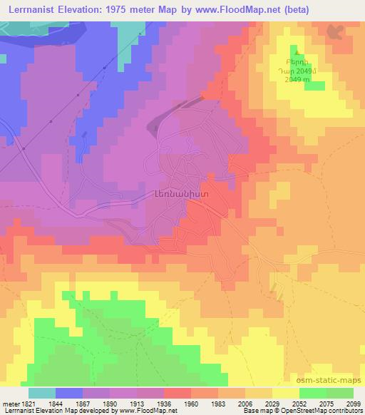 Lerrnanist,Armenia Elevation Map