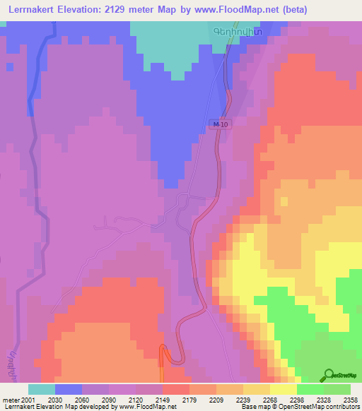 Lerrnakert,Armenia Elevation Map
