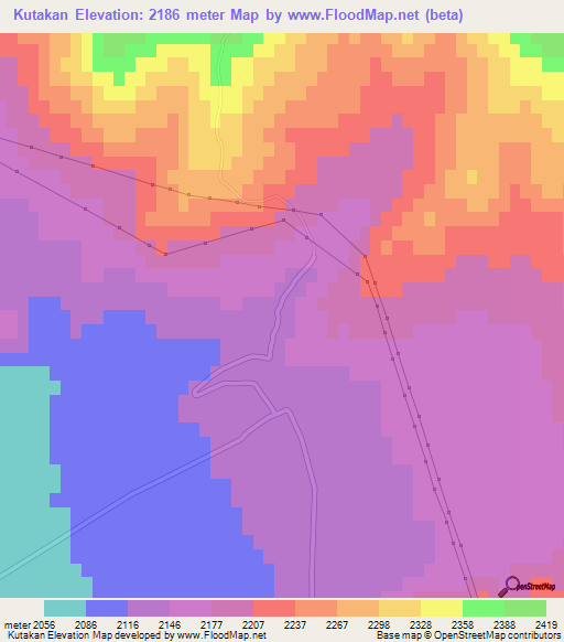 Kutakan,Armenia Elevation Map
