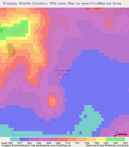 Kruglaya Shishka,Armenia Elevation Map