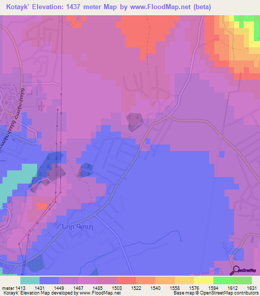 Kotayk',Armenia Elevation Map
