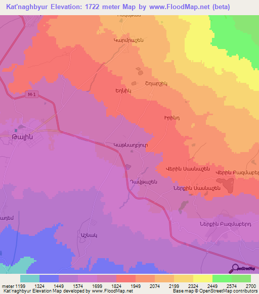 Kat'naghbyur,Armenia Elevation Map