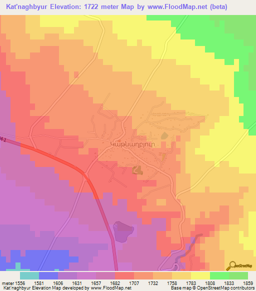 Kat'naghbyur,Armenia Elevation Map