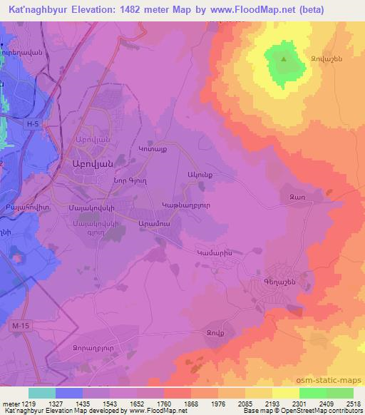 Kat'naghbyur,Armenia Elevation Map