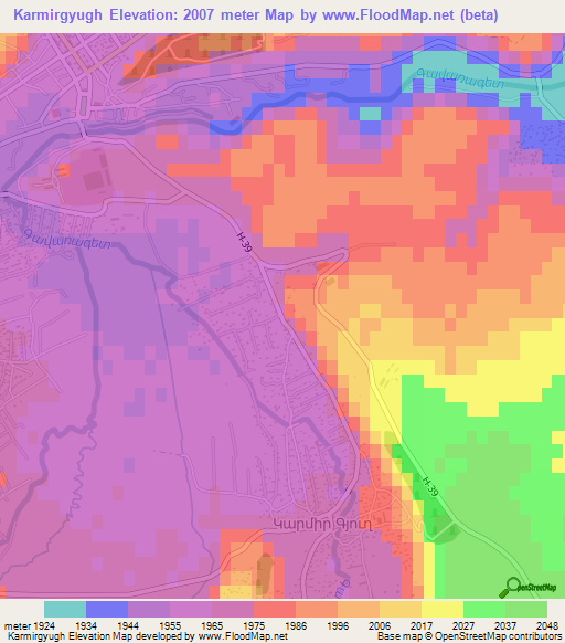 Karmirgyugh,Armenia Elevation Map