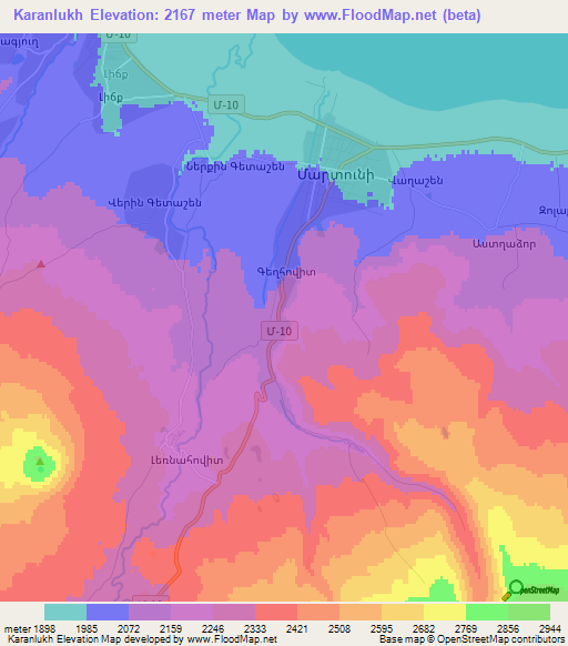 Karanlukh,Armenia Elevation Map