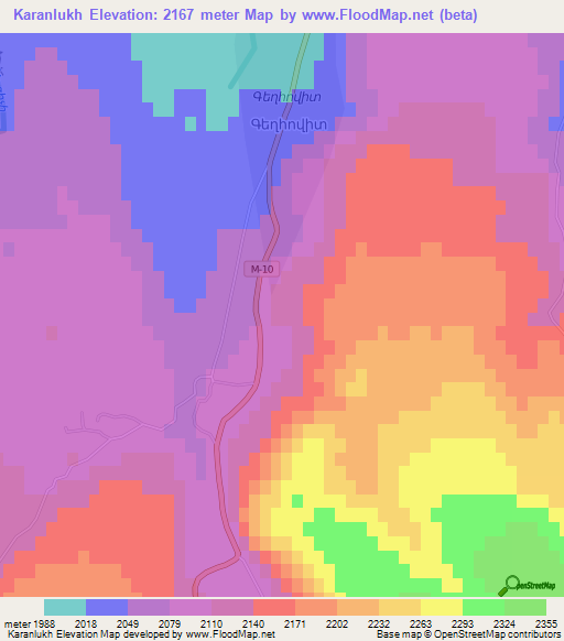 Karanlukh,Armenia Elevation Map