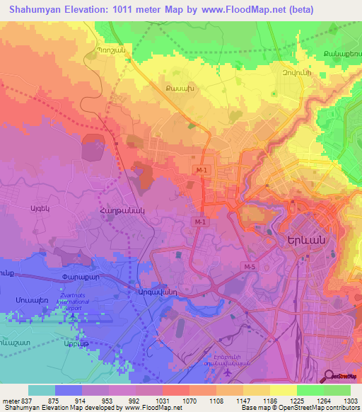Shahumyan,Armenia Elevation Map