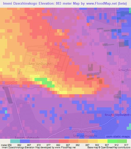 Imeni Dzerzhinskogo,Armenia Elevation Map