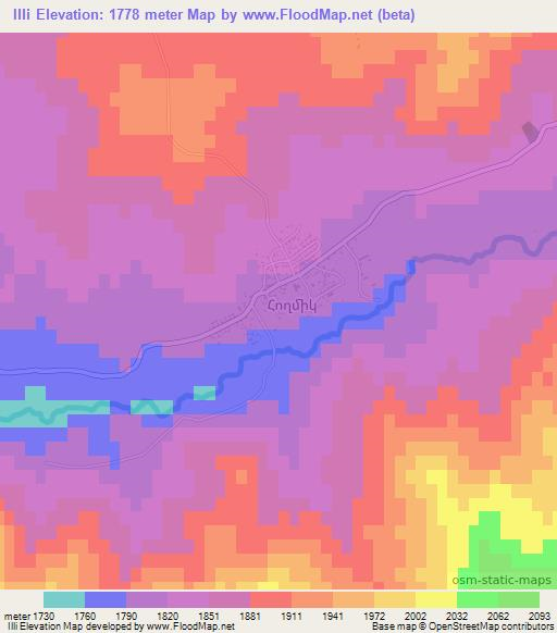 Illi,Armenia Elevation Map