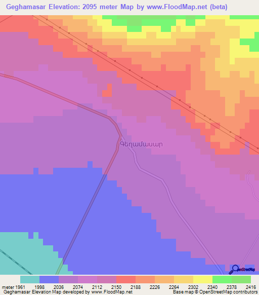 Geghamasar,Armenia Elevation Map