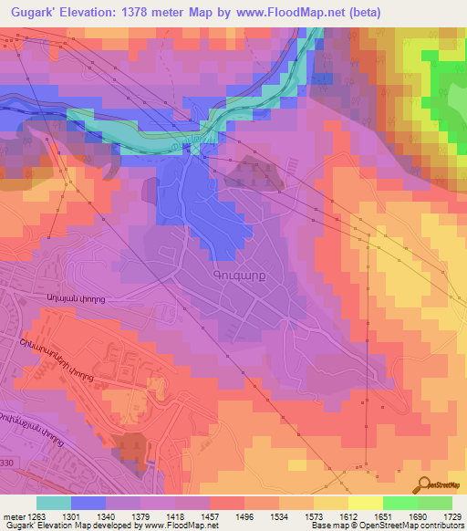 Gugark',Armenia Elevation Map