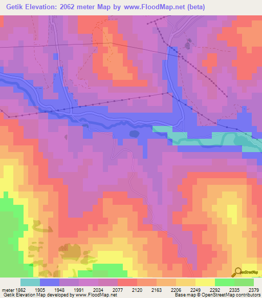 Getik,Armenia Elevation Map