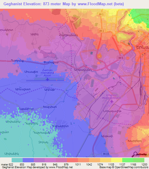 Geghanist,Armenia Elevation Map