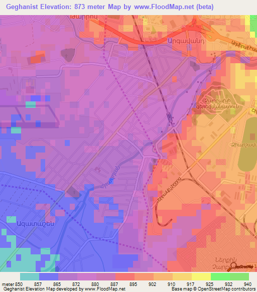 Geghanist,Armenia Elevation Map
