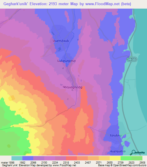 Geghark'unik',Armenia Elevation Map