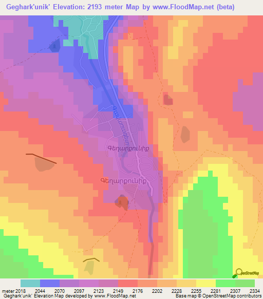 Geghark'unik',Armenia Elevation Map