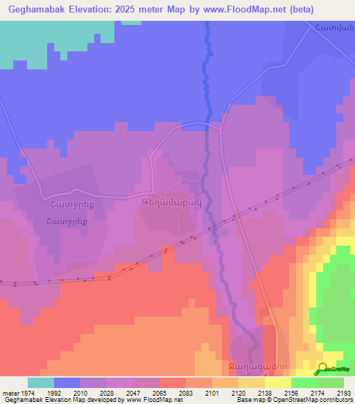 Geghamabak,Armenia Elevation Map