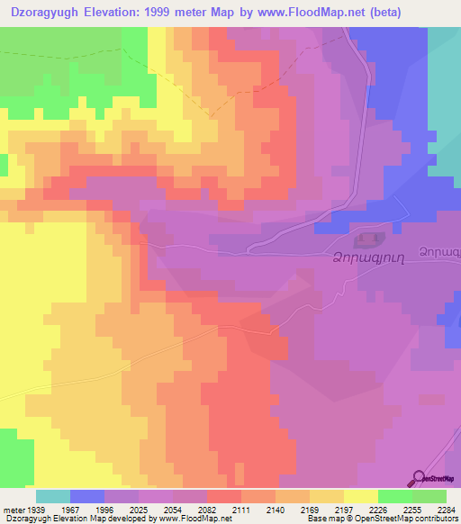 Dzoragyugh,Armenia Elevation Map