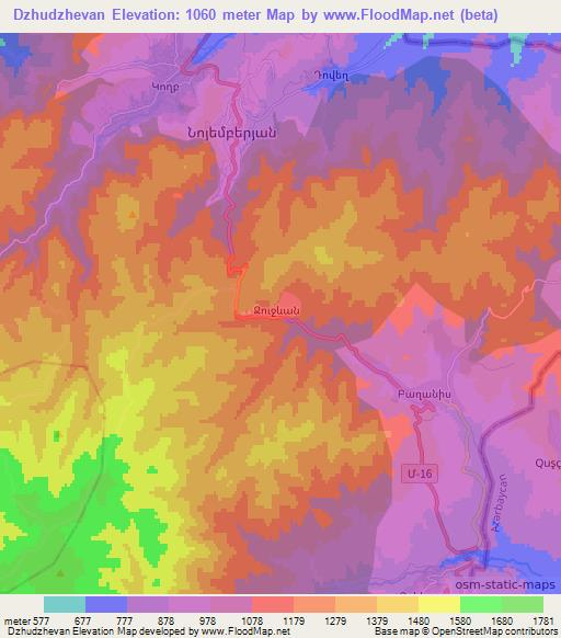 Dzhudzhevan,Armenia Elevation Map