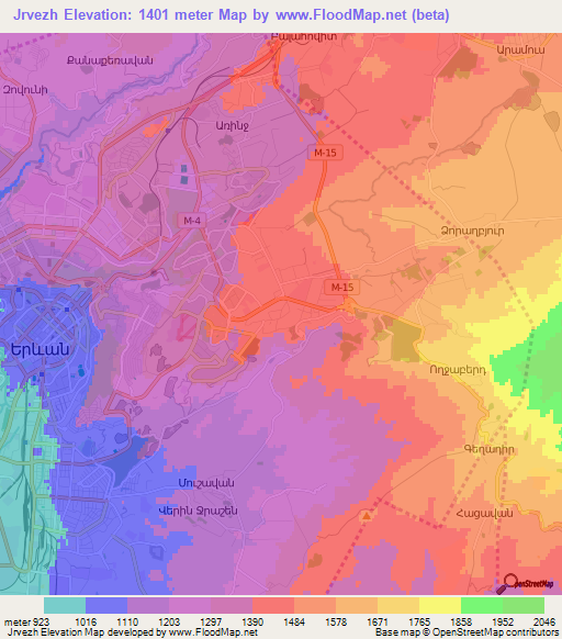 Jrvezh,Armenia Elevation Map