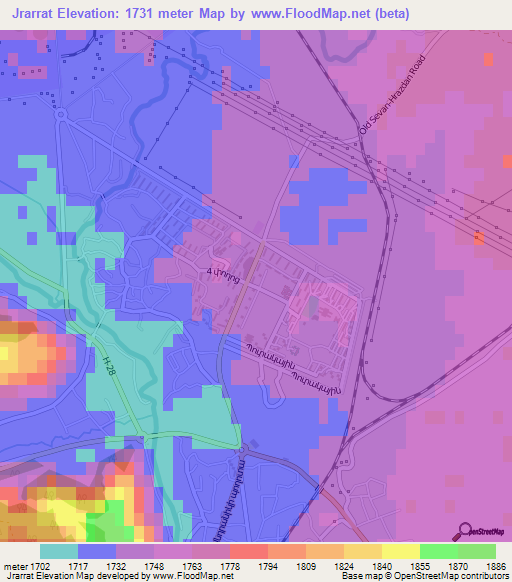 Jrarrat,Armenia Elevation Map