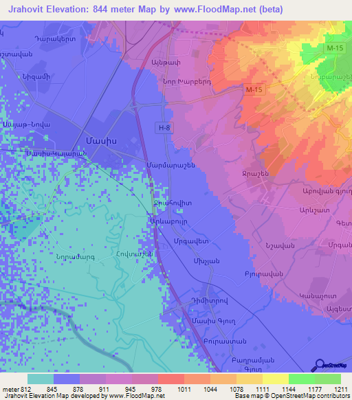 Jrahovit,Armenia Elevation Map