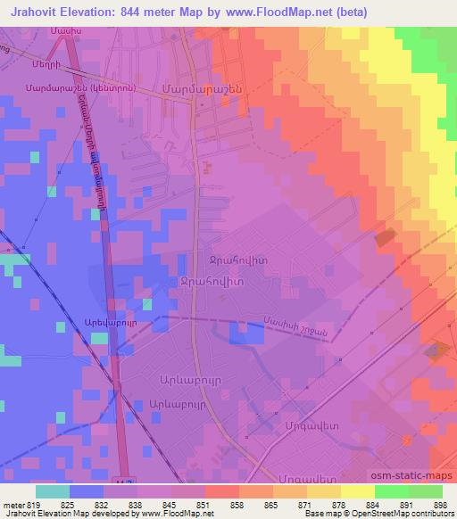 Jrahovit,Armenia Elevation Map