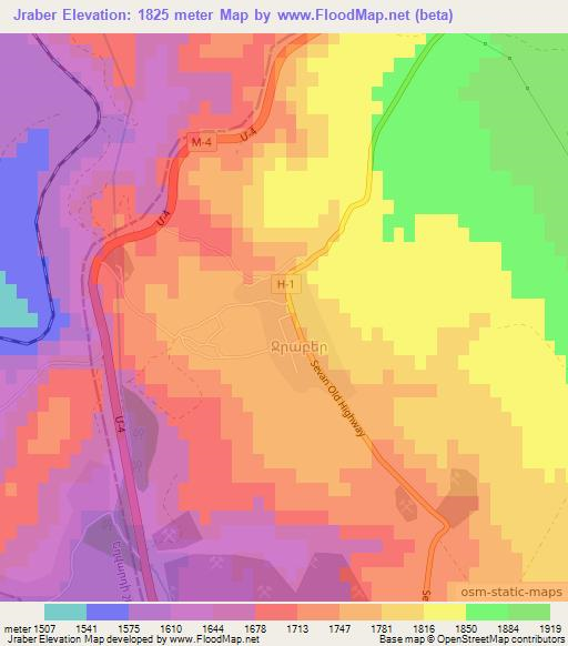 Jraber,Armenia Elevation Map