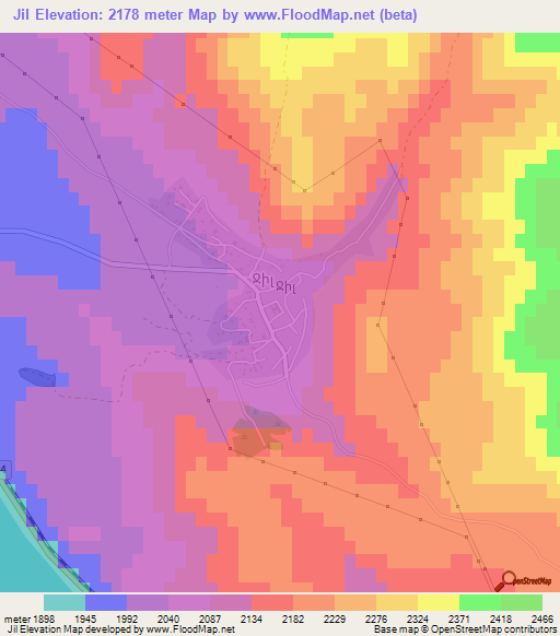 Jil,Armenia Elevation Map