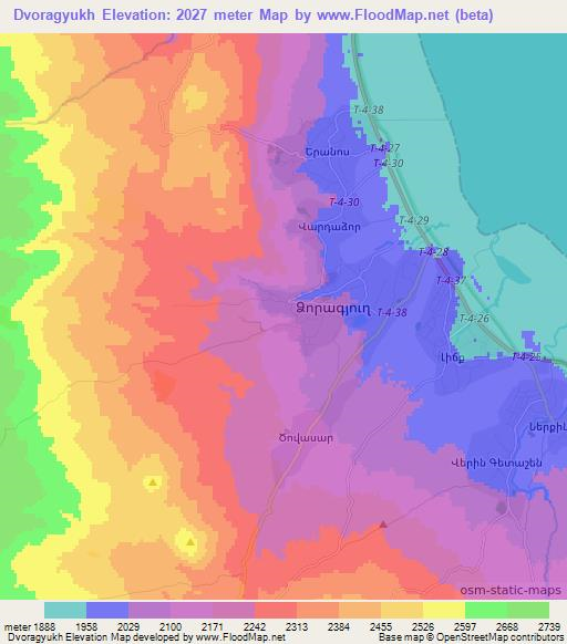 Dvoragyukh,Armenia Elevation Map