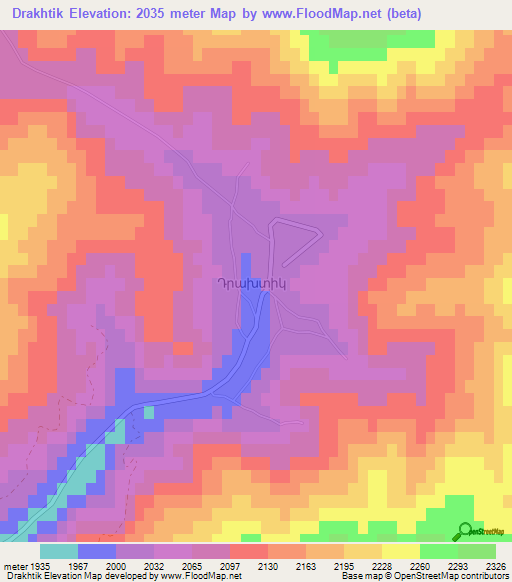 Drakhtik,Armenia Elevation Map