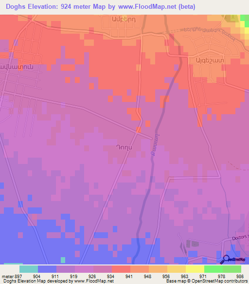 Doghs,Armenia Elevation Map