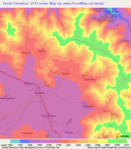 Derek,Armenia Elevation Map