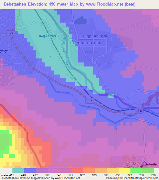 Debetashen,Armenia Elevation Map