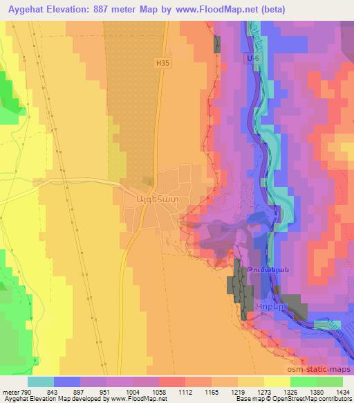 Aygehat,Armenia Elevation Map