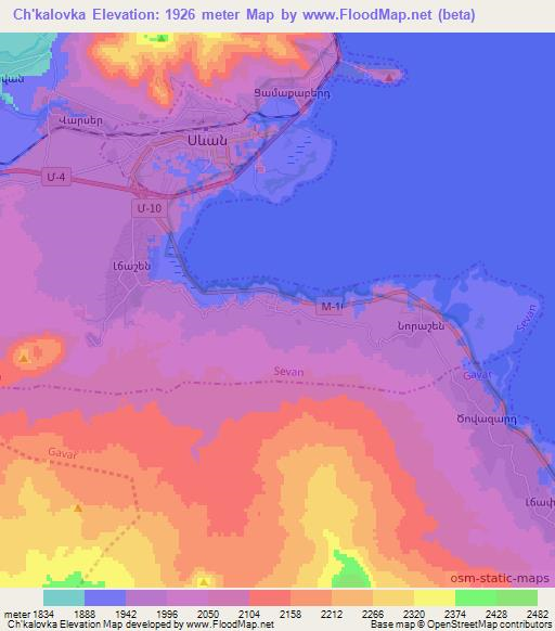 Ch'kalovka,Armenia Elevation Map