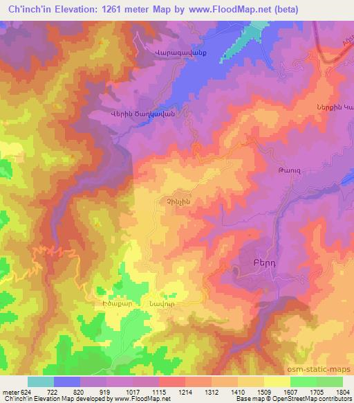 Ch'inch'in,Armenia Elevation Map