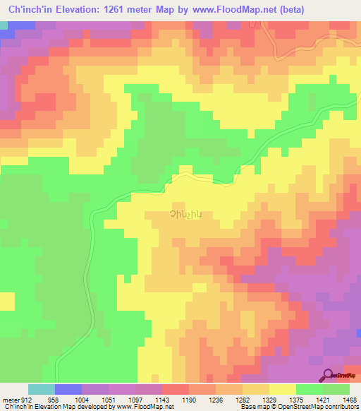 Ch'inch'in,Armenia Elevation Map