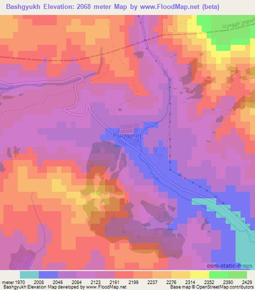 Bashgyukh,Armenia Elevation Map