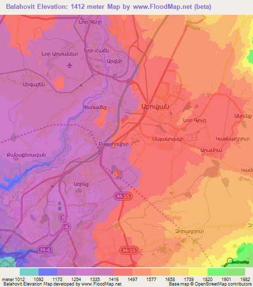 Balahovit,Armenia Elevation Map