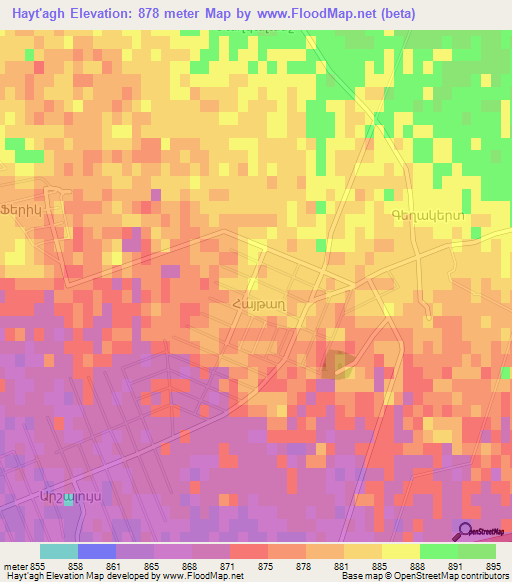 Hayt'agh,Armenia Elevation Map