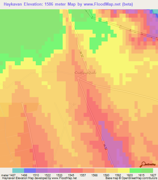 Haykavan,Armenia Elevation Map